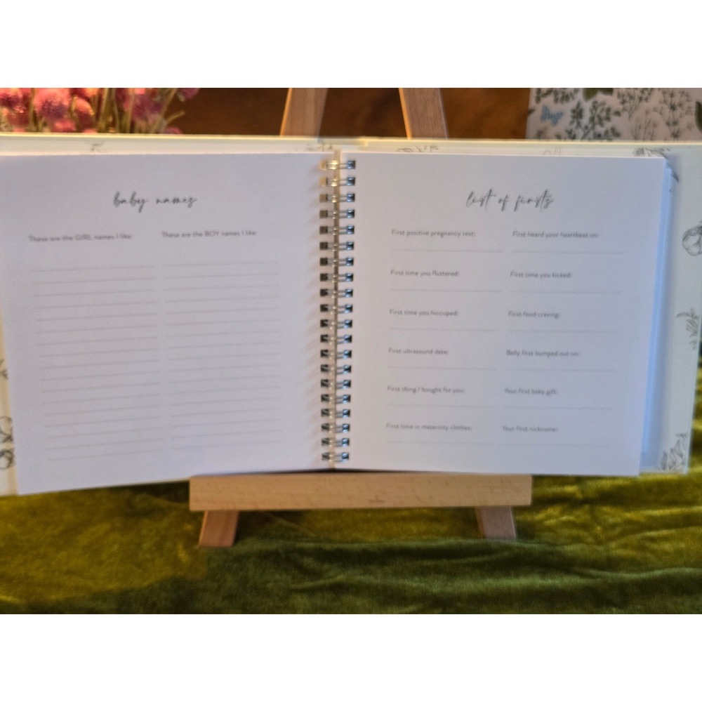 Sweet Beginning Pregnancy Journal Keepsake Memory Book Mom Baby Milestone - Picture 3 of 10